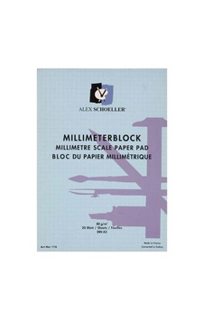 Mavi Milimetrik Blok A3 20 Sayfa