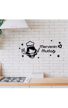 Mutfak Sticker Isme Özel aşcı Siyah
