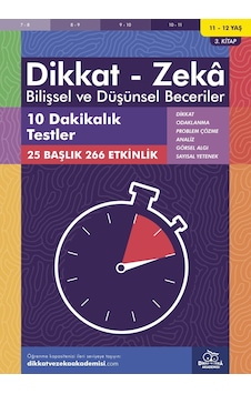 On Dakikalık Testler 11 - 12 Yaş - Bilişsel ve Düşünsel Beceril