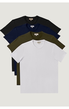 Ac&Co / Altınyıldız Classics Slim Fit 4'Lü Tişört Paket - 547236333 Çok Renkli Ac&Co / Altınyıldız Classics Slim Fit 4'Lü Tişört Paket - 547236333 Çok Renkli