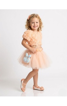 Cocosiss Kız Bebek Çantalı Rose Crop Takım Ccs-2642 Somon Cocosiss Kız Bebek Çantalı Rose Crop Takım Ccs-2642 Somon