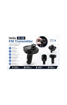 Hello X16 Fm Transmitter - Led Ekran 2xusb-tf-bluetooth Destekli 2.1a Fm Transmitter Hello X16 Fm Transmitter - Led Ekran 2xusb-tf-bluetooth Destekli 2.1a Fm Transmitter