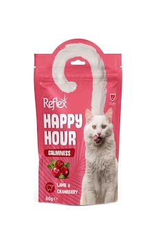 Reflex Happy Hour Sakinleştirici Kuzulu Kızılcıklı Kedi Ödülü 60 G Reflex Happy Hour Sakinleştirici Kuzulu Kızılcıklı Kedi Ödülü 60 G