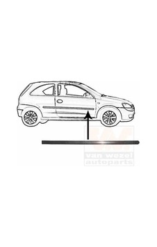 Opel Corsa 2000-2003 Ön Kapı Bandı Sağ Siyah 3 Adet Oem No:5171546 Opel Corsa 2000-2003 Ön Kapı Bandı Sağ Siyah 3 Adet Oem No:5171546