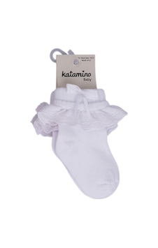 Katamino Adriyan Bebek Çorabı 46341 Beyaz Katamino Adriyan Bebek Çorabı 46341 Beyaz