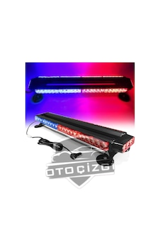 Mıknatıslı Tepe Çakar Lamba Çift Taraflı 54 Led Mavi-kırmızı 7 Modlü 12v 24v 70 Cm Mıknatıslı Tepe Çakar Lamba Çift Taraflı 54 Led Mavi-kırmızı 7 Modlü 12v 24v 70 Cm