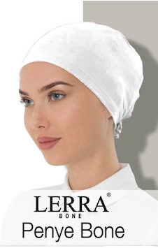 Lerra Dikişli Penye Bone Beyaz
