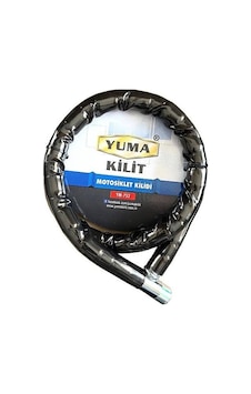 Yuma Ym-752 Motorsiklet Kilidi Anahtarlı Körüklü Siyah Boy : 120cm-çap : 22mm Evimdeyokyok