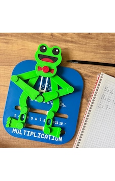 Hareketli Kurbağa Çarpım Tablosu Eğitici Matematik Oyunu Mekanik Çarpma Öğretici Oyuncak