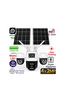 Trk-lınk Rs-5604 Beyaz 4x2mp 4g Dış Mekan Güneş Enerjili Pt Güvenlik Kamerası - 4 Lensli, Renkli Trk-lınk Rs-5604 Beyaz 4x2mp 4g Dış Mekan Güneş Enerjili Pt Güvenlik Kamerası - 4 Lensli, Renkli