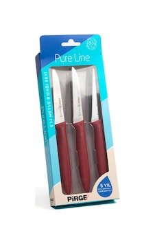 Pirge Pure Line Bordo Meyve Bıçağı Seti 9 Cm 6'lı Kırmızı Pirge Pure Line Bordo Meyve Bıçağı Seti 9 Cm 6'lı Kırmızı