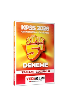 Yediiklim 2026 Kpss Ortaöğretim Ön Lisans Genel Yetenek Genel Kültür Tamamı Çözümlü Süper 5 Deneme Yediiklim 2026 Kpss Ortaöğretim Ön Lisans Genel Yetenek Genel Kültür Tamamı Çözümlü Süper 5 Deneme