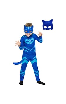 Sedirli Pija Maskeliler Kostüm Catboy Kedi Çocuk (Mavi) 2 Maskeli Pelerin Sedirli Pija Maskeliler Kostüm Catboy Kedi Çocuk (Mavi) 2 Maskeli Pelerin
