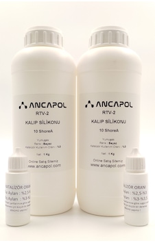 Rtv-2 Kalıp Silikonu 1.Kalite Beyaz 10 Shore A 2 Kg Rtv-2 Kalıp Silikonu 1.Kalite Beyaz 10 Shore A 2 Kg
