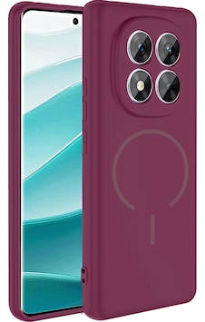 Xiaomi Redmi Note 14 Pro 5g Kılıf M-safe Şarj Özellikli Zore Meta Kapak Mürdüm Xiaomi Redmi Note 14 Pro 5g Kılıf M-safe Şarj Özellikli Zore Meta Kapak Mürdüm