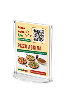 Pizza Qr Menü Standı Oval A6 10 15 Cm Beyaz Beyaz Pizza Qr Menü Standı Oval A6 10 15 Cm Beyaz Beyaz