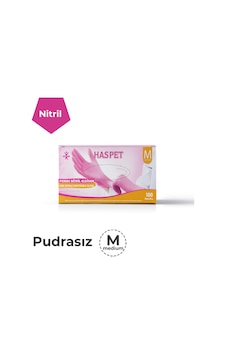 Haspet Pembe Nitril Medium Dövme Eldiveni - Kutu Haspet Pembe Nitril Medium Dövme Eldiveni - Kutu