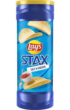 Lays Stax Salt & Vinegar Potato Crisps 156 G Lays Stax Salt & Vinegar Potato Crisps 156 G