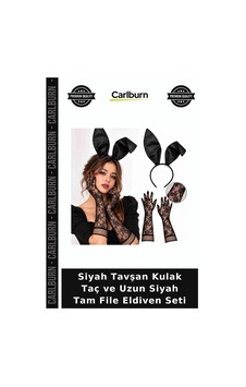 Siyah Tavşan Kulak Taç Ve Uzun Siyah Tam File Eldiven Seti Özel Gün Ürünü Davet Detayı Gösteri Süsü +3 Siyah Tavşan Kulak Taç Ve Uzun Siyah Tam File Eldiven Seti Özel Gün Ürünü Davet Detayı Gösteri Süsü +3