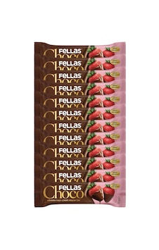 Çikolata Kaplı Meyve Bar Çilek 35gr X12 Çikolata Kaplı Meyve Bar Çilek 35gr X12