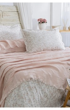 Şaheser Home Collection Müslin Yatak Örtüsü Çift Kişilik Pamela Pudra Renkli Şaheser Home Collection Müslin Yatak Örtüsü Çift Kişilik Pamela Pudra Renkli