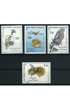 Koleksiyon Pulları, 1994 Saint Et Pierre Miquelon,böcekler Arılar,4 Pul Damgasız,,n11-85