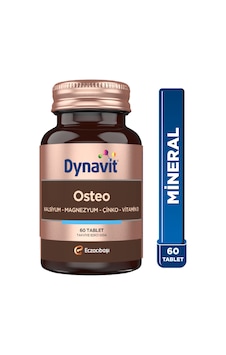Dynavit Osteo 60 Tablet - Kalsiyum, Magnezyum, Çinko, Bor, Bakır, Selenyum, Vitamin D3 - Eklem&kemik Dynavit Osteo 60 Tablet - Kalsiyum, Magnezyum, Çinko, Bor, Bakır, Selenyum, Vitamin D3 - Eklem&kemik