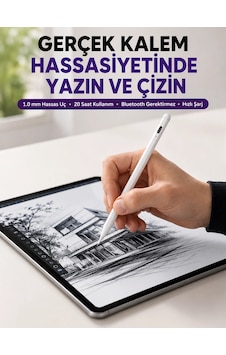 Profesyonel Dijital Kalem Hassas Eğim Sensörü Ve Uzun Süreli Kullanım Yeni Nesil Beyaz Profesyonel Dijital Kalem Hassas Eğim Sensörü Ve Uzun Süreli Kullanım Yeni Nesil Beyaz