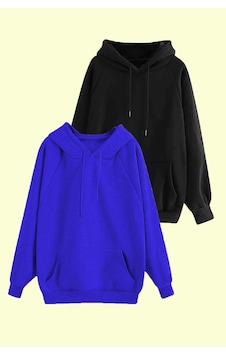 Blackjack Giyim Blackjackgiyim Unisex Gri Ve Siyah Slim Fit 2'li Kapüşonlu Sweatshirt Paketi Siyah-mavi Blackjack Giyim Blackjackgiyim Unisex Gri Ve Siyah Slim Fit 2'li Kapüşonlu Sweatshirt Paketi Siyah-mavi