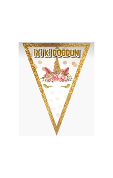 Unicorn Çiçekli Parti Malzemeleri Üçgen İyiki Doğdun Flama Renkli Tüm Yaşlar Unicorn Çiçekli Parti Malzemeleri Üçgen İyiki Doğdun Flama Renkli Tüm Yaşlar