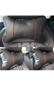 Nissan Qashqai Araç Boyun Yastığı 2 Adet Siyah Kırmızı Nissan Qashqai Araç Boyun Yastığı 2 Adet Siyah Kırmızı