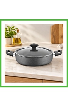 Vaveni Granit Basık Karnıyarık Tencere Cam Kapak Arz Vaveni Granit Basık Karnıyarık Tencere Cam Kapak Arz