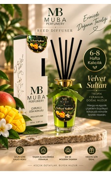 Velvet Sultan 100 Ml Çubuklu Oda Kokusu Premium Mango Çiçek Narenciye Kokulu Bambu Çubuklu Reed Diffuser 6-8 Hafta Kalıcı Lüks Ev Kokusu - 922851196 Karışık