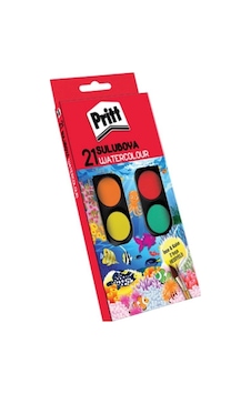 Pritt 21 Renk Suluboya Büyük Tablet Karışık Pritt 21 Renk Suluboya Büyük Tablet Karışık