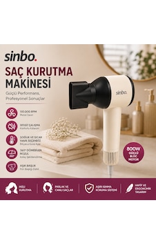 Pembe Saç Kurutma Makinesi 110.000 Rpm Sessiz Çalışma - 3 Hız - Sıcaklık Ayar Shd-1755 4604