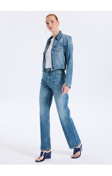 Boss Mavi Kadın Yazı Baskılı Denim Pantolon 50545081 Boss Mavi Kadın Yazı Baskılı Denim Pantolon 50545081