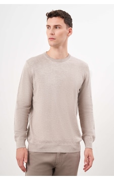 Morven Erkek Bej Basic Bisiklet Yaka Dynamic Fit Rahat Kesim Triko 25kc017001653 Bej