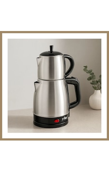 Bezos 2in1 Çaycı & Kettle Elektrikli Çay Makinesi 1.7l + 0.7l Çelik 22 Bezos 2in1 Çaycı & Kettle Elektrikli Çay Makinesi 1.7l + 0.7l Çelik 22