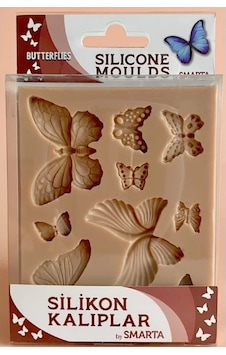Smarta Kelebekler Slikon Kalıp 10x13cm Smarta Kelebekler Slikon Kalıp 10x13cm
