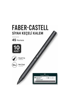Faber-castell Siyah Keçeli Kalem 45 Numara 10'lu Paket