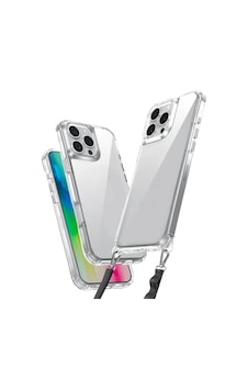 Apple Uyumlu iPhone 16 Pro Max Kılıf Airbagli Takılabilir Askı Aparatlı Zore Snap Silikon Kapak Şeffaf Apple Uyumlu iPhone 16 Pro Max Kılıf Airbagli Takılabilir Askı Aparatlı Zore Snap Silikon Kapak Şeffaf