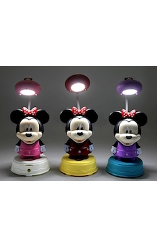 Mickey Mouse Masa Üstü Lamba Şarjlı Usb Alk2716 Çok Renkli