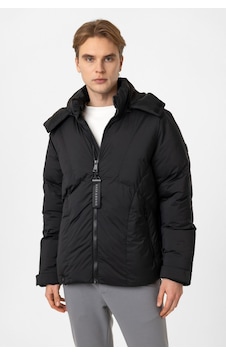 Back And Bond Siyah Regular Fit Kapüşonlu Puffer Mont Çok Renkli Back And Bond Siyah Regular Fit Kapüşonlu Puffer Mont Çok Renkli