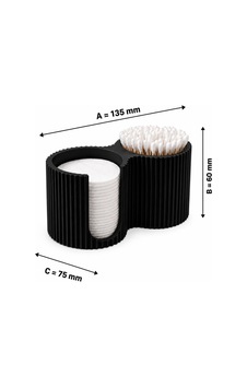 Makyaj Pamuğu Ve Kulak Çubuğu Organizeri 13cmx6cmx7cm Siyah Makyaj Pamuğu Ve Kulak Çubuğu Organizeri 13cmx6cmx7cm Siyah