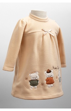 Modanino Kız Çocuk Peluş Elbise 6-24 Ay 12471 Krem Modanino Kız Çocuk Peluş Elbise 6-24 Ay 12471 Krem
