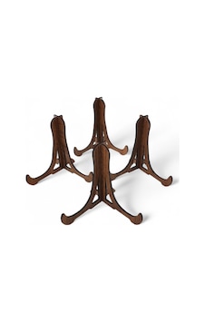 Tabak Ve Süs Levhaları Gerçek Ahşap 4'lü Teşhir Ayağı 10x10 Cm Tabak Ve Süs Levhaları Gerçek Ahşap 4'lü Teşhir Ayağı 10x10 Cm