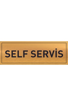 Self Servis Yazılı Gold Metal Levha 20 X 7 Cm Self Servis Yazılı Gold Metal Levha 20 X 7 Cm