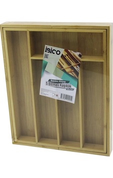 5 Bölmeli Ahşap Bambu Kaşıklık 30x34cm Çok Renkli 5 Bölmeli Ahşap Bambu Kaşıklık 30x34cm Çok Renkli