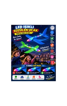 2 Li Led Işıklı Köpük Uçak Seti Mavi & Yeşil Hafif Dayanıklı Fırlatma Uçağı Açık Hava Oyuncağı - 922546684 2 Li Led Işıklı Köpük Uçak Seti Mavi & Yeşil Hafif Dayanıklı Fırlatma Uçağı Açık Hava Oyuncağı - 922546684