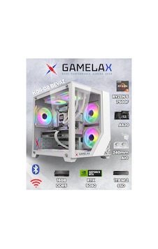 Gamelax Kor-02 Beyaz Amd Ryzen5 7500f Rtx5060 8gb 16gb Ddr5 Ram 1tb M.2 Ssd 240mm Sıvı Soğutma Wi-fi